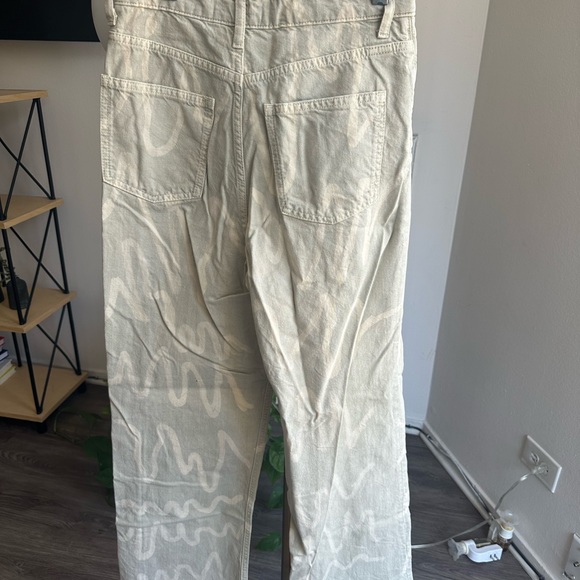 Zara khaki pattern crop jeans - Picture 3 of 6